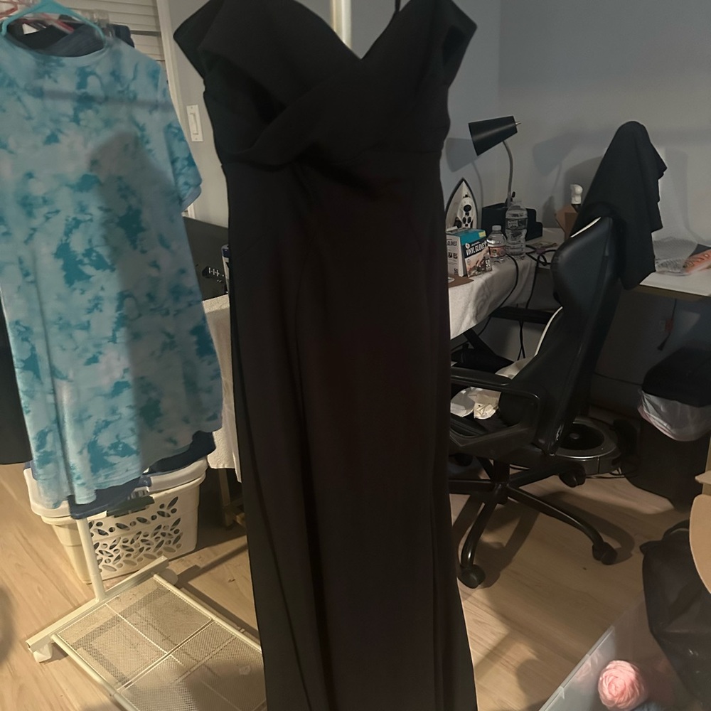 Night Way Collections Off the Shoulder Black Dress